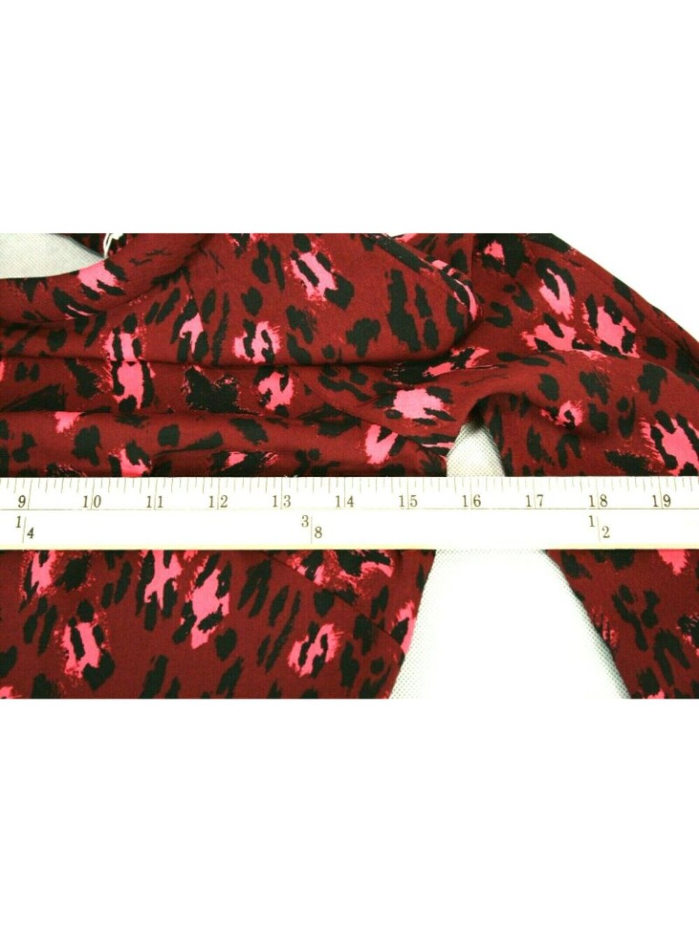 & Other Stories Womens  sz 4 Dress Long sleeve Button up $85 Red Leopard print - Picture 5 of 7